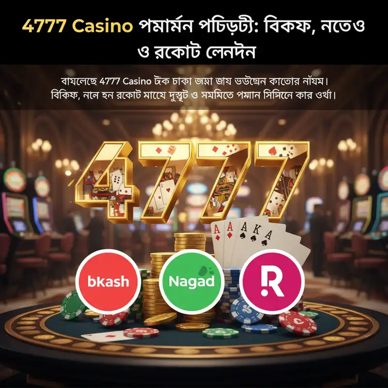 4777 casino পেমেন্ট মেথড বিকাশ নগদ রকেট